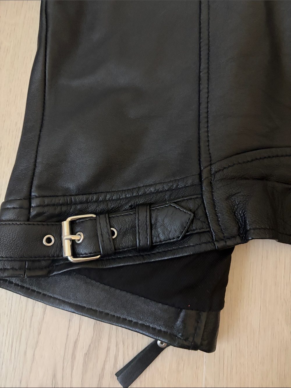 Zara 100% Sheep Leather Moto Jacket - Picture 11 of 12